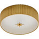 Caravel 1 Light 14 inch Gold Leaf/Frosted Glass Flush Mount Ceiling Light