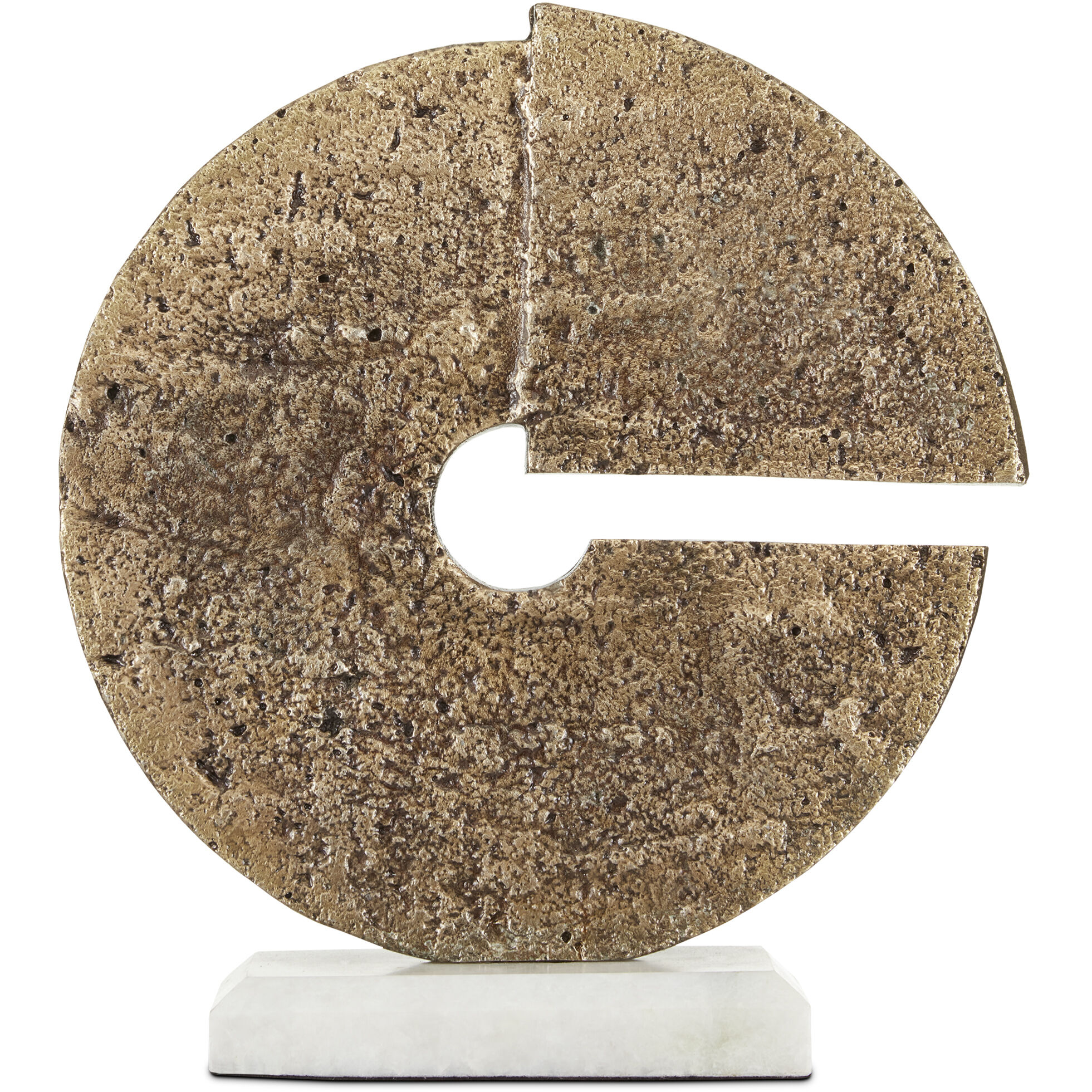 Daman Aged Brass/White Disc