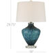 Sapphire 29.75 inch 150.00 watt Blue/Clear Table Lamp Portable Light