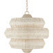 Antibes 3 Light 22.5 inch Bleached Natural/Snow White Chandelier Ceiling Light, Small
