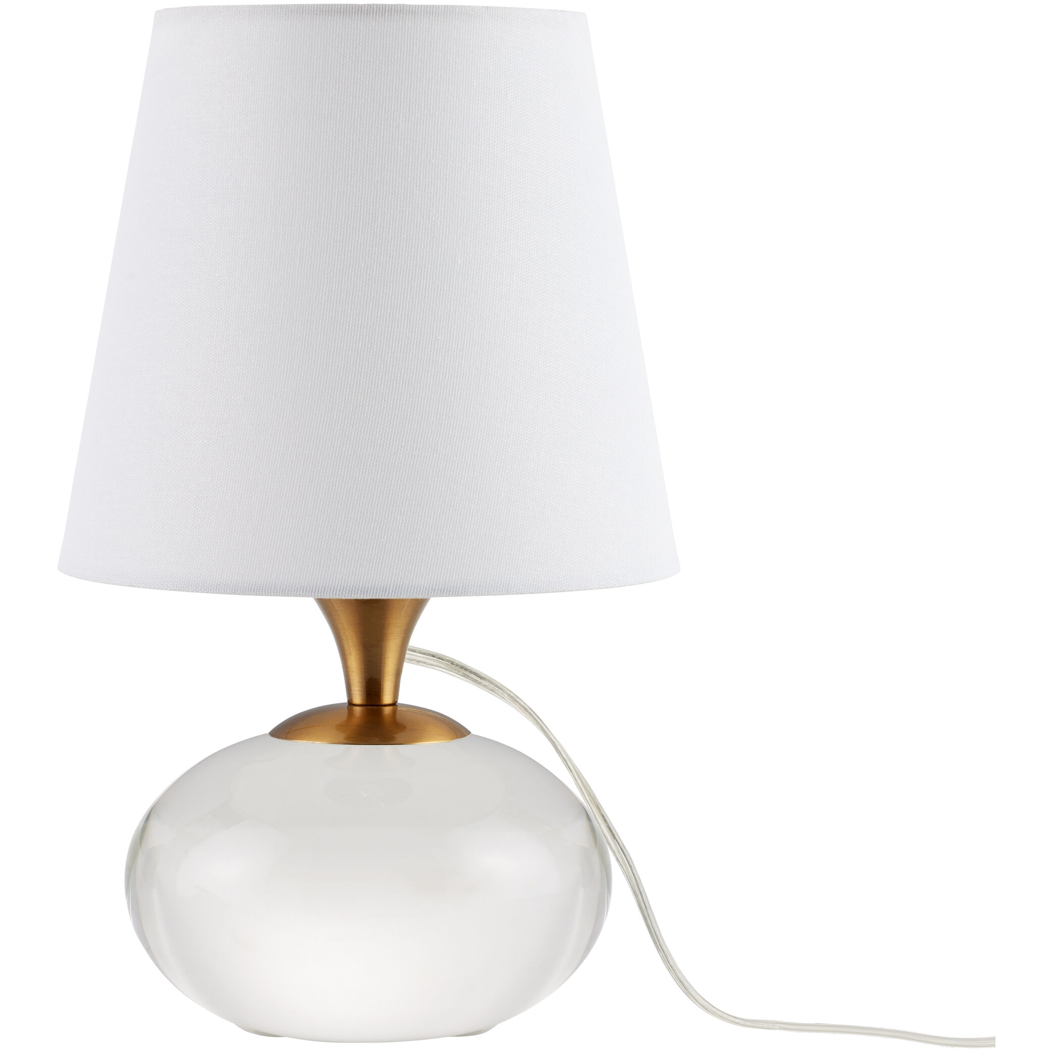 Diantha 15 inch 60 watt Clear/Antique Brass Table Lamp Portable Light