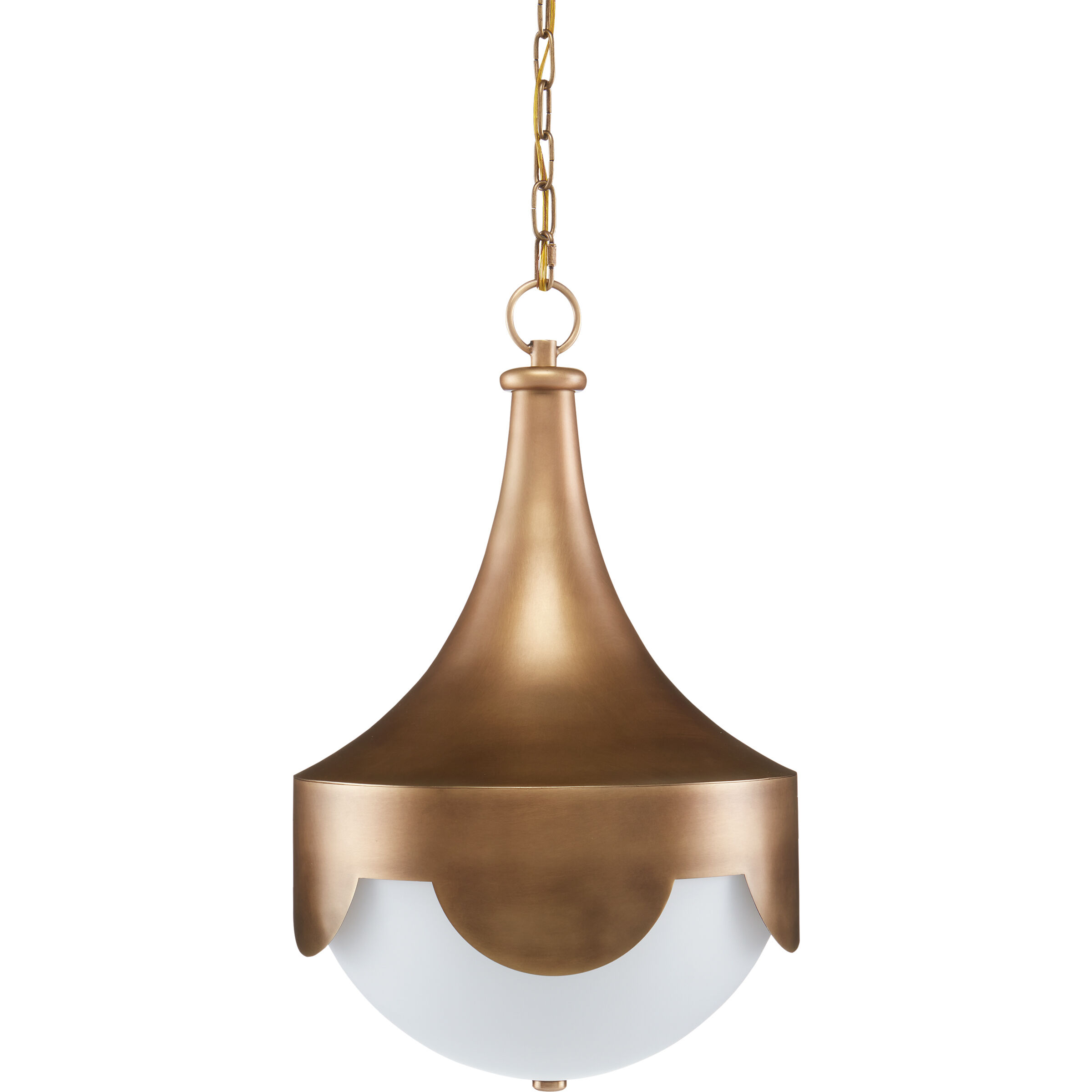 Pasha 1 Light 14.25 inch Antique Brass Pendant Ceiling Light