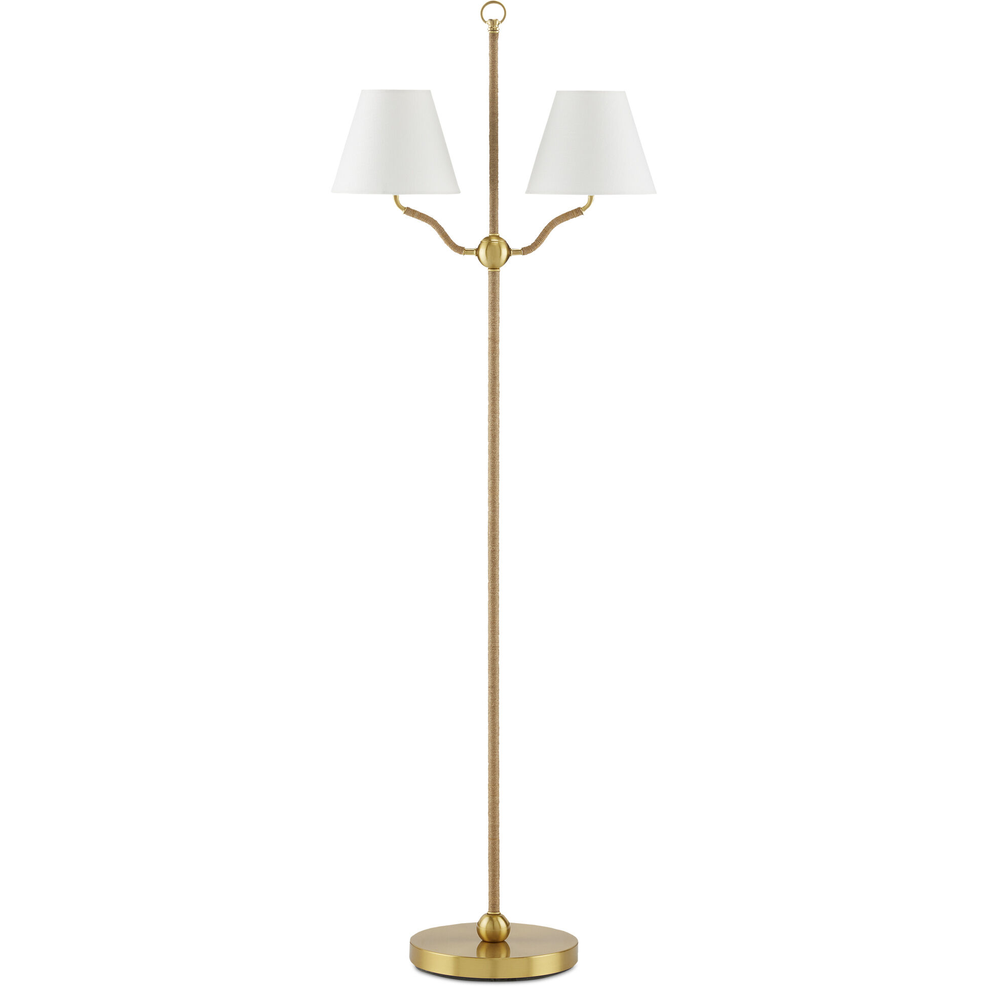 Sirocco 56 inch 60 watt Antique Brass Floor Lamp Portable Light