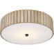 Tetterby 1 Light 20 inch Black/Natural Semi-Flush Ceiling Light