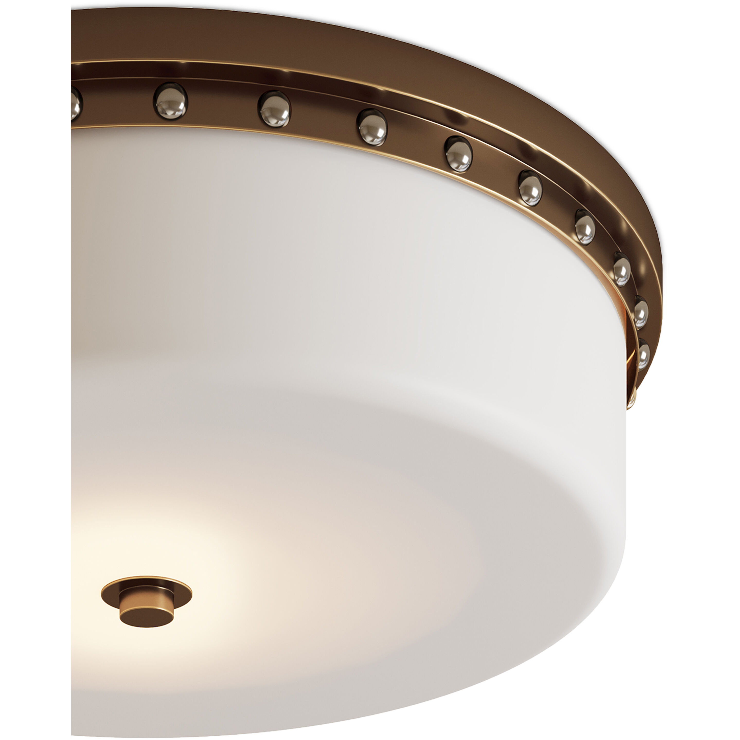 Barnabe 1 Light 18 inch White/Antique Brass/Polished Nickel Flush Mount Ceiling Light