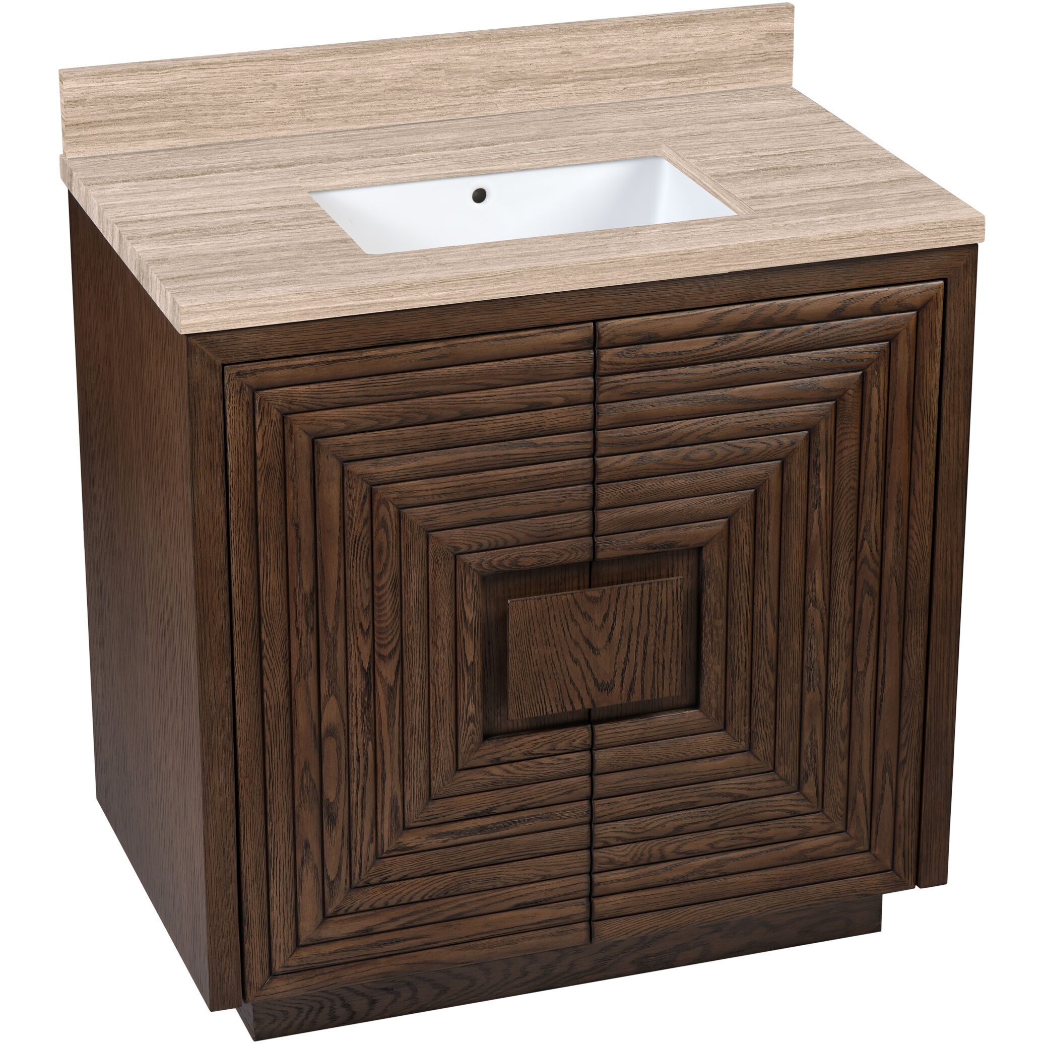 Morombe 36 X 36 inch Cocoa/Natural/White Vanity with Undermount Sink