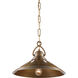 Weybright 1 Light 13.75 inch Vintage Brass Pendant Ceiling Light