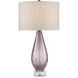 Optimist 30 inch 150 watt Purple and Clear with Antique Nickel Table Lamp Portable Light