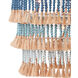 St. Barts 7 Light 33 inch Sugar White/Mist Blue/Demin Blue/Natural Rope Chandelier Ceiling Light