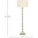 Lyndhurst 63.25 inch 150 watt Silver Leaf Floor Lamp Portable Light