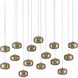 Pepper 15 Light 48 inch Painted Silver/Nickel Multi-Drop Pendant Ceiling Light