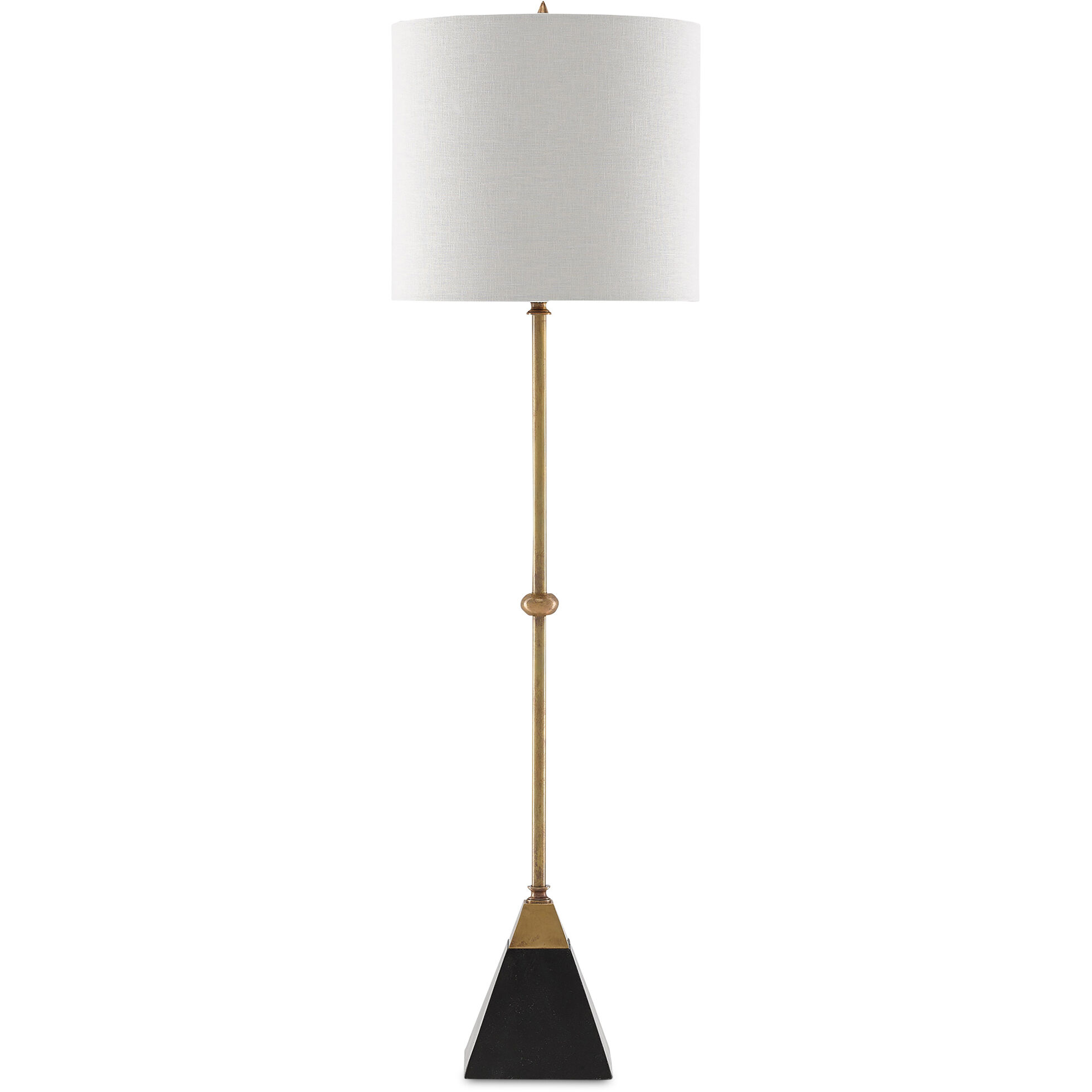 Recluse 35.5 inch 60 watt Vintage Brass/Black Table Lamp Portable Light