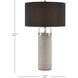 Edfu 30 inch 100 watt Concrete/Clear/Black Table Lamp Portable Light
