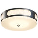 Swale LED 17.5 inch Black/White Outdoor Flush Mount