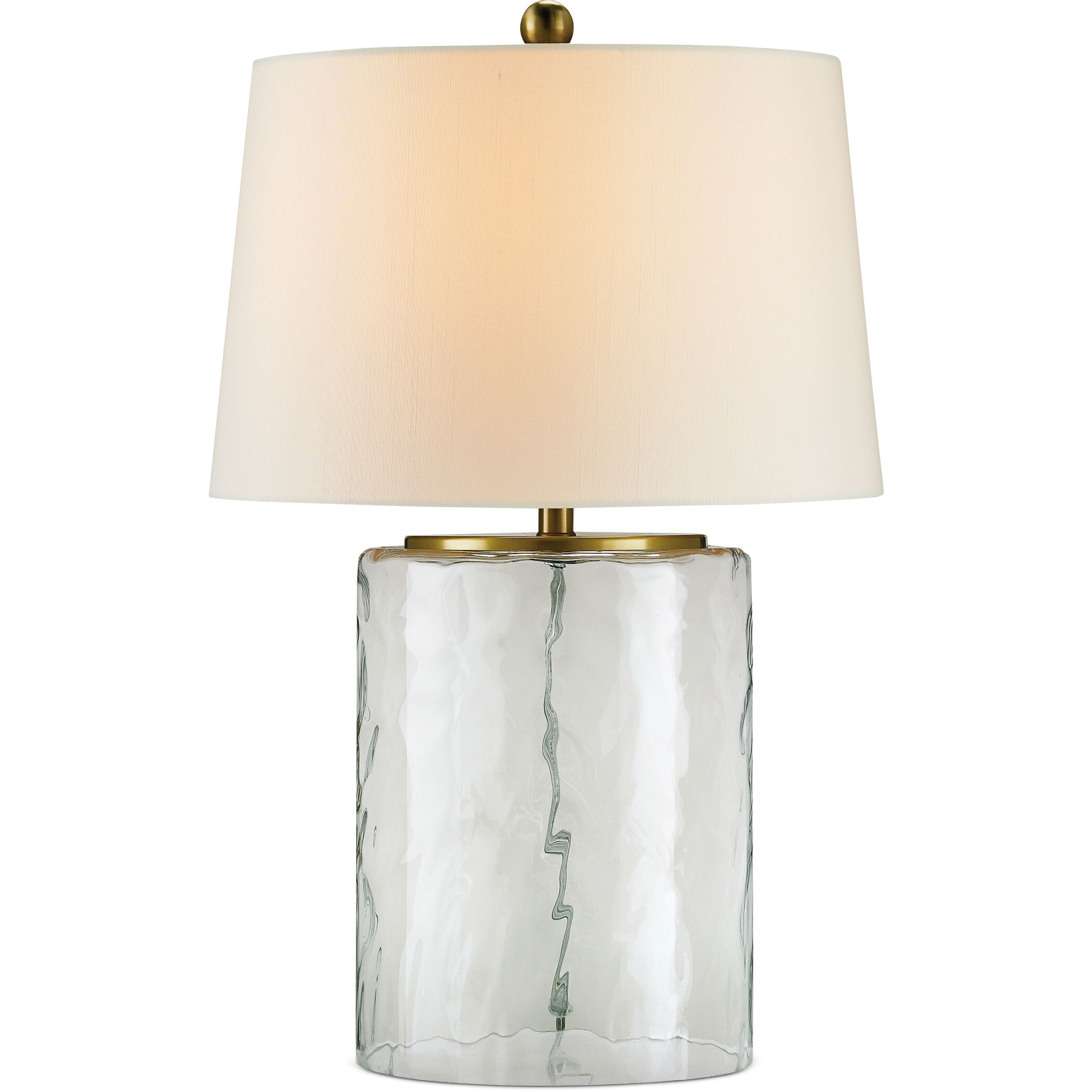 Oscar 25 inch 150 watt Clear/Brass Table Lamp Portable Light