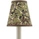 Marble Paper Green and Chocolate with Mustard Tapered Chandelier Shade