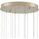 Posh 15 Light 21 inch White/Silver Multi-Drop Pendant Ceiling Light