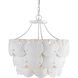 Tulum 3 Light 20 inch Sugar White/White Chandelier Ceiling Light, Marjorie Skouras Collection