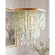 Verre de Mer 1 Light 24.75 inch Seaglass/Contemporary Gold Chandelier Ceiling Light, Medium