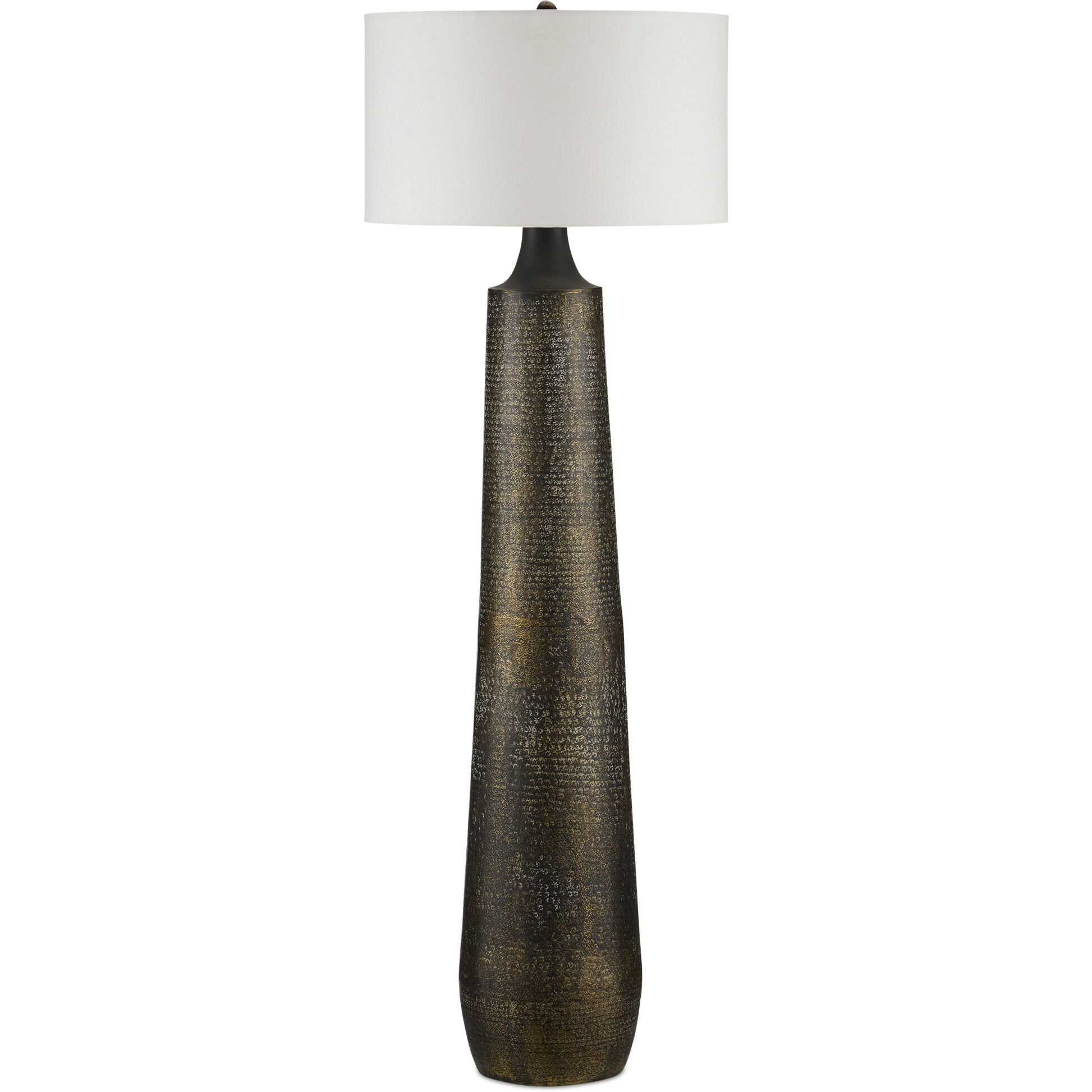 Brigadier 66 inch 150 watt Antique Brass and Black and Whitewash Floor Lamp Portable Light