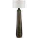Brigadier 66 inch 150 watt Antique Brass and Black and Whitewash Floor Lamp Portable Light