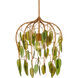 Midsummer 1 Light 16 inch Brass/Green Pendant Ceiling Light