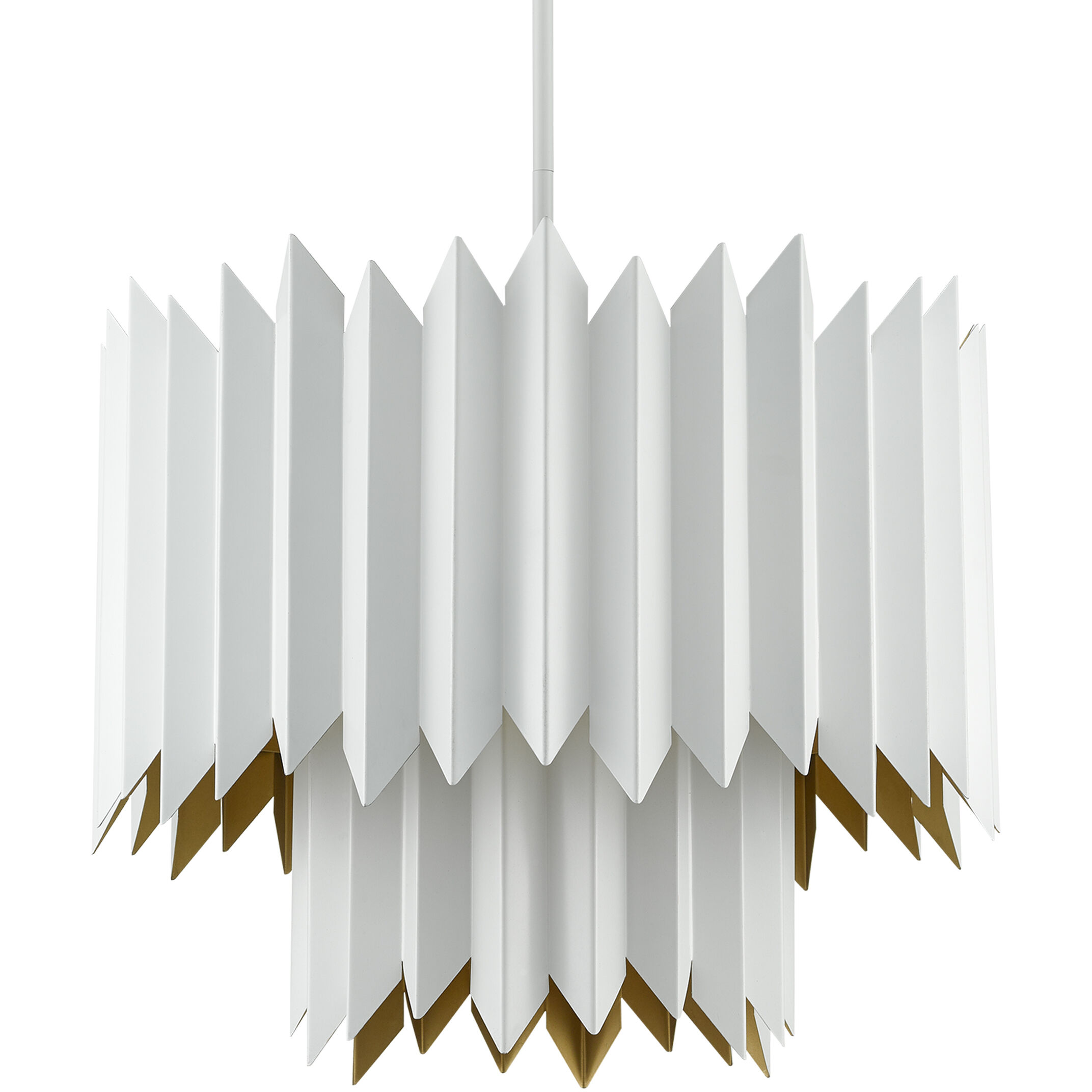 Syrie 5 Light 25.5 inch Sugar White/Painted Contemporary Gold Chandelier Ceiling Light