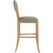 Melanie 46 inch Blonde Ash Wood/Brass Bar Stool