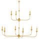 Nottaway 9 Light 44.25 inch Contemporary Gold Leaf/Contemporary Gold Chandelier Ceiling Light