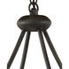 Circumstellar 8 Light 37.25 inch Black Iron/Clear Disc Chandelier Ceiling Light