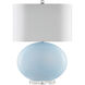 Laconia 30.5 inch 150 watt Light Blue/Clear/Polished Nickel Table Lamp Portable Light