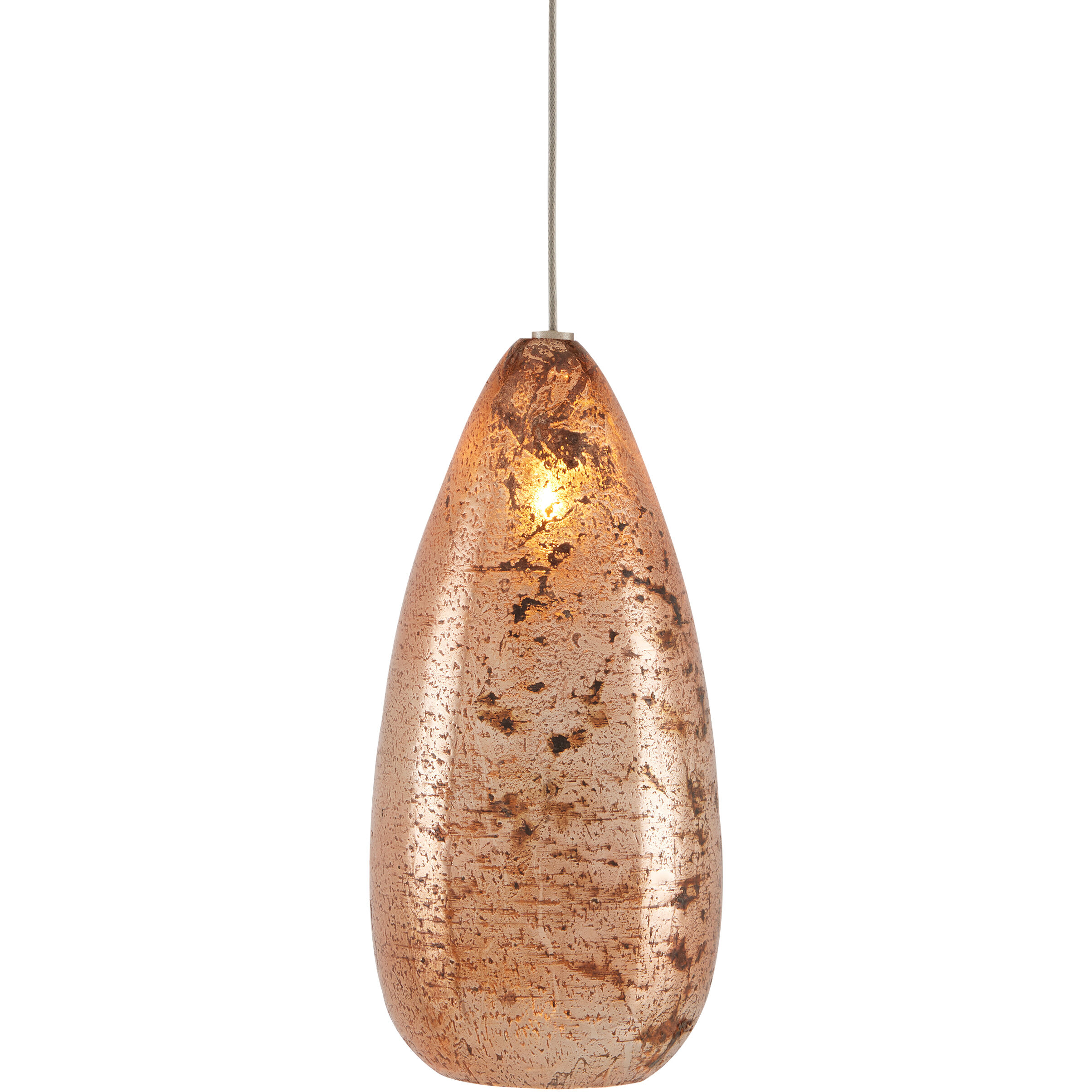 Rame 3 Light 9.5 inch Copper/Silver/Painted Silver Multi-Drop Pendant Ceiling Light