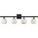 Bombelles 4 Light 38 inch Oil Rubbed Bronze/Natural Bath Bar Wall Light