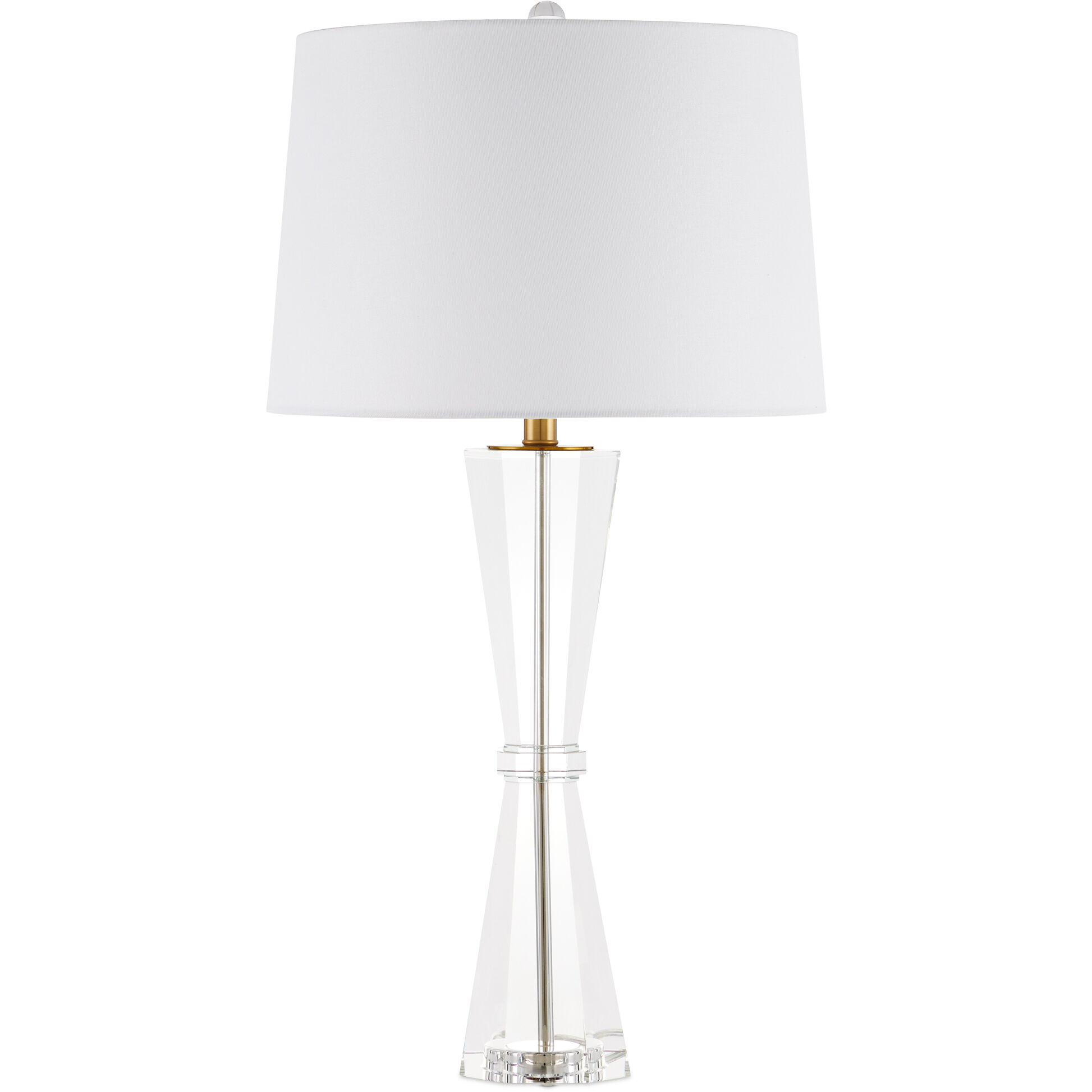 Duveen 31.5 inch 150 watt Clear/Polished Brass Table Lamp Portable Light