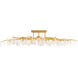 Forest 14 Light 60 inch Washed Lucerne Gold/Natural Semi-Flush Mount Ceiling Light, Aviva Stanoff Collection