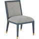 Santos Vintage Navy/Performance Barrett Dusk/Satin Brass Side Chair