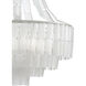 Vintner Blanc 7 Light 27.25 inch Contemporary Silver Leaf/Opaque White Chandelier Ceiling Light