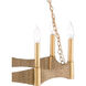 Mallorca 8 Light 32 inch Natural/Dark Contemporary Gold Leaf Chandelier Ceiling Light