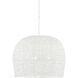 Piero 3 Light 31.5 inch White Chandelier Ceiling Light, Large