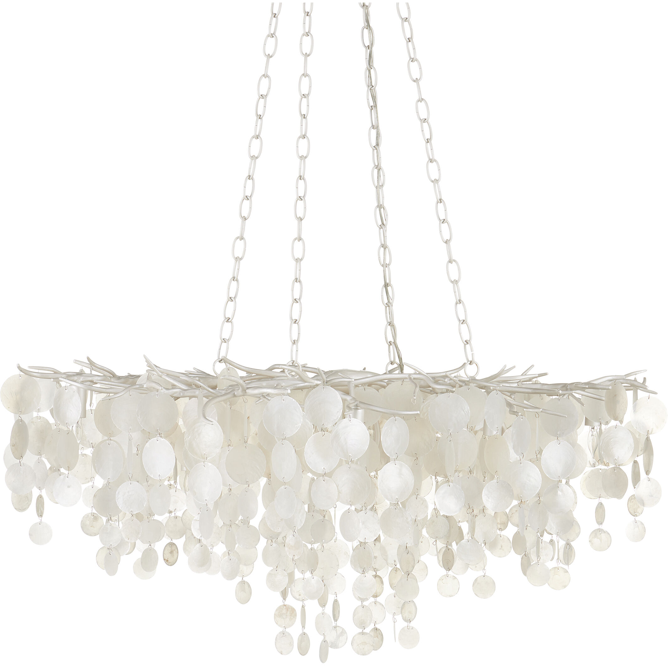 Lusso 16 Light 43.5 inch Natural/Pearlized White Chandelier Ceiling Light