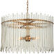 Electra 6 Light 29 inch Clear/Antique Brass Chandelier Ceiling Light
