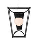 Rochefort 1 Light 23.5 inch Black/White Indoor/Outdoor Wall Sconce, Small