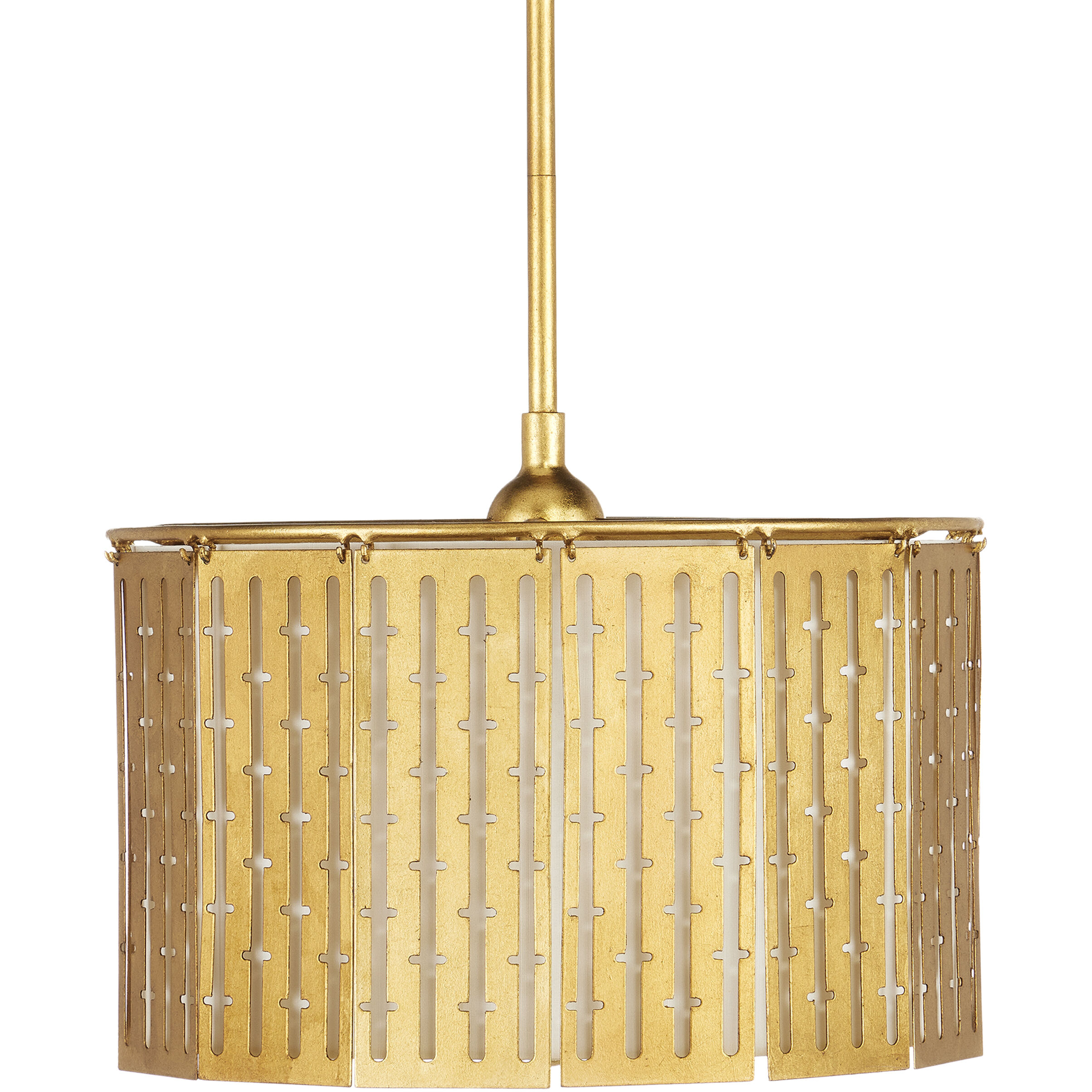St. Albans 3 Light 15 inch Contemporary Gold Leaf Pendant Ceiling Light