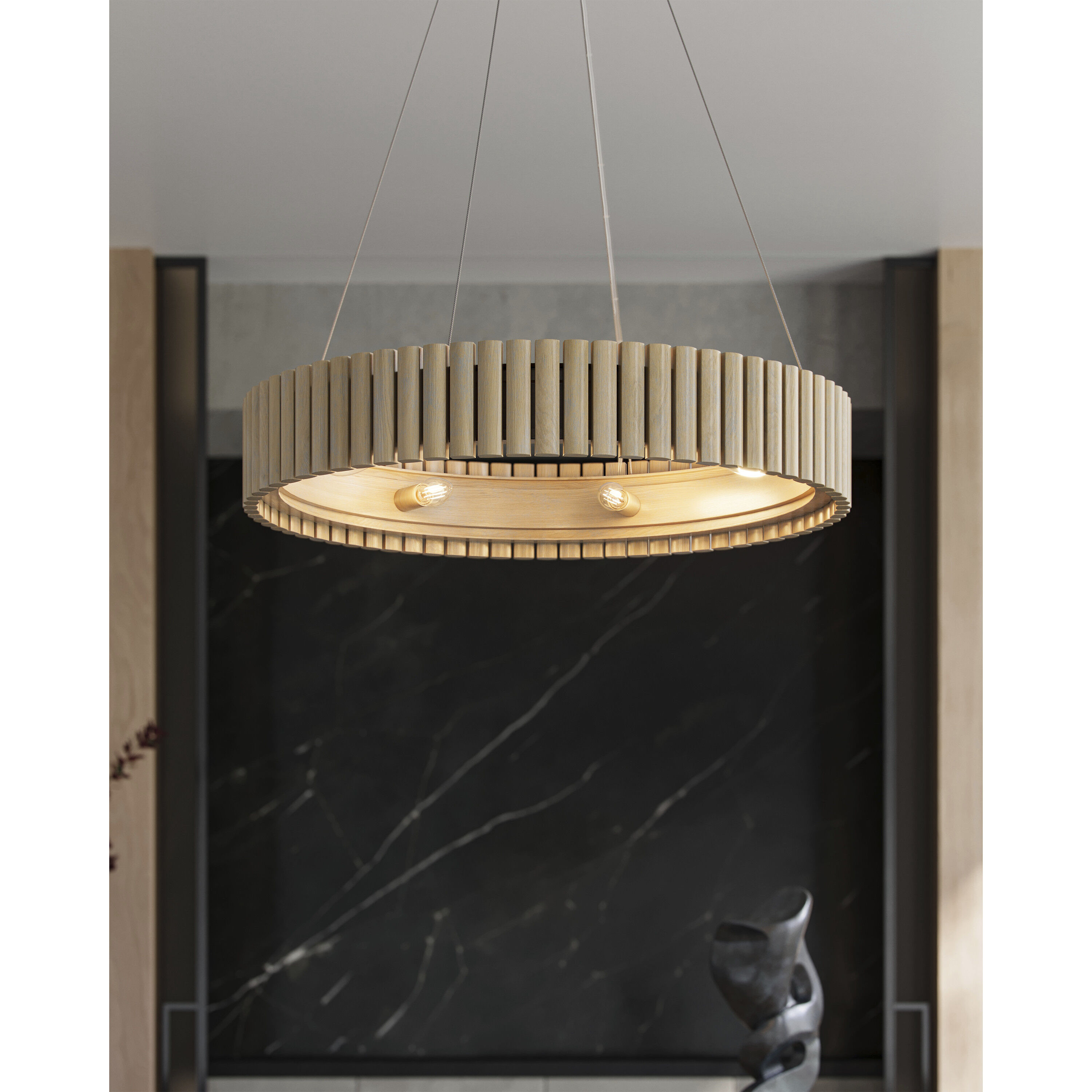 Tetterby 6 Light 31 inch Light Taupe/Smokewood Chandelier Ceiling Light