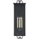 Giatti 3 Light 35.5 inch Midnight Outdoor Wall Sconce, Large