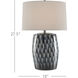 Milner 27.5 inch 150 watt Indigo/Cloud Table Lamp Portable Light