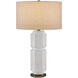 Glebe 28.5 inch 150 watt White/Beige/Blue/Antique Brass Table Lamp Portable Light