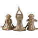 Zen Monkey 11.63 X 8.5 inch Sculptures, Set of 3