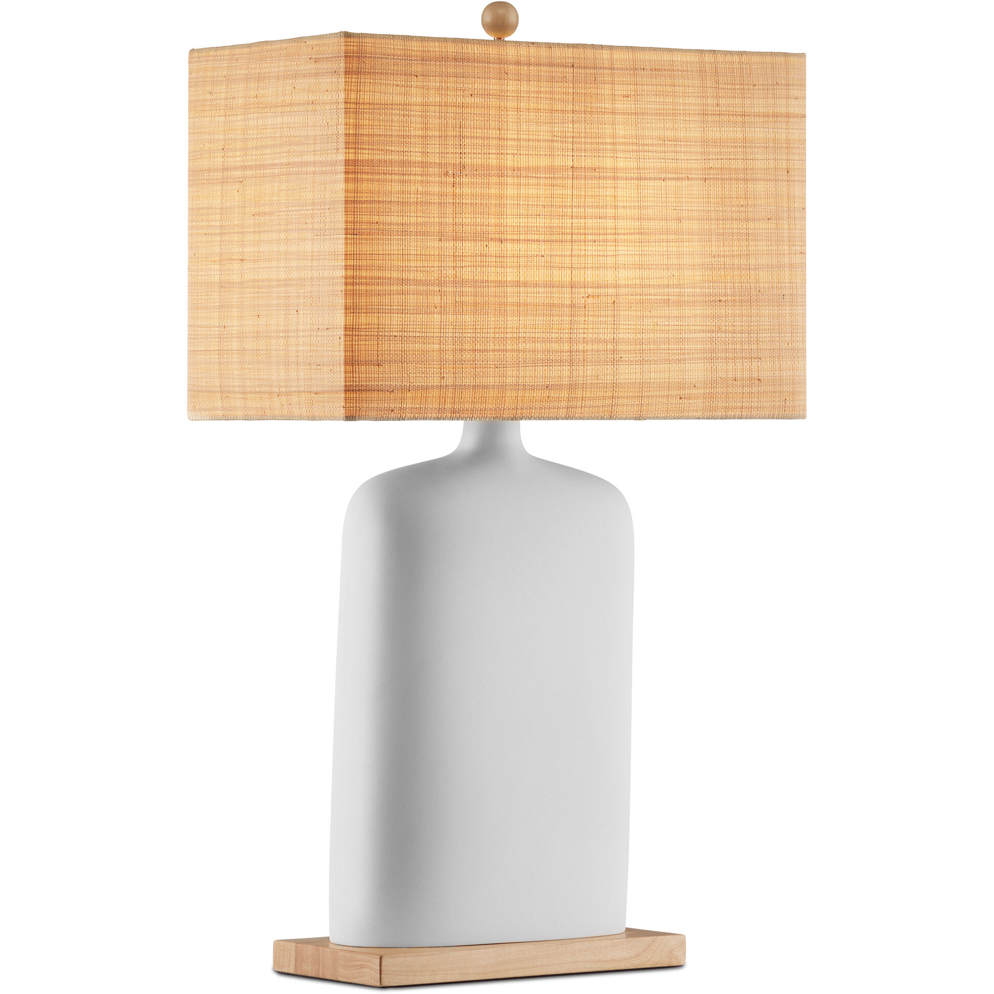 Musing 31.5 inch 150 watt White/Natural Table Lamp Portable Light