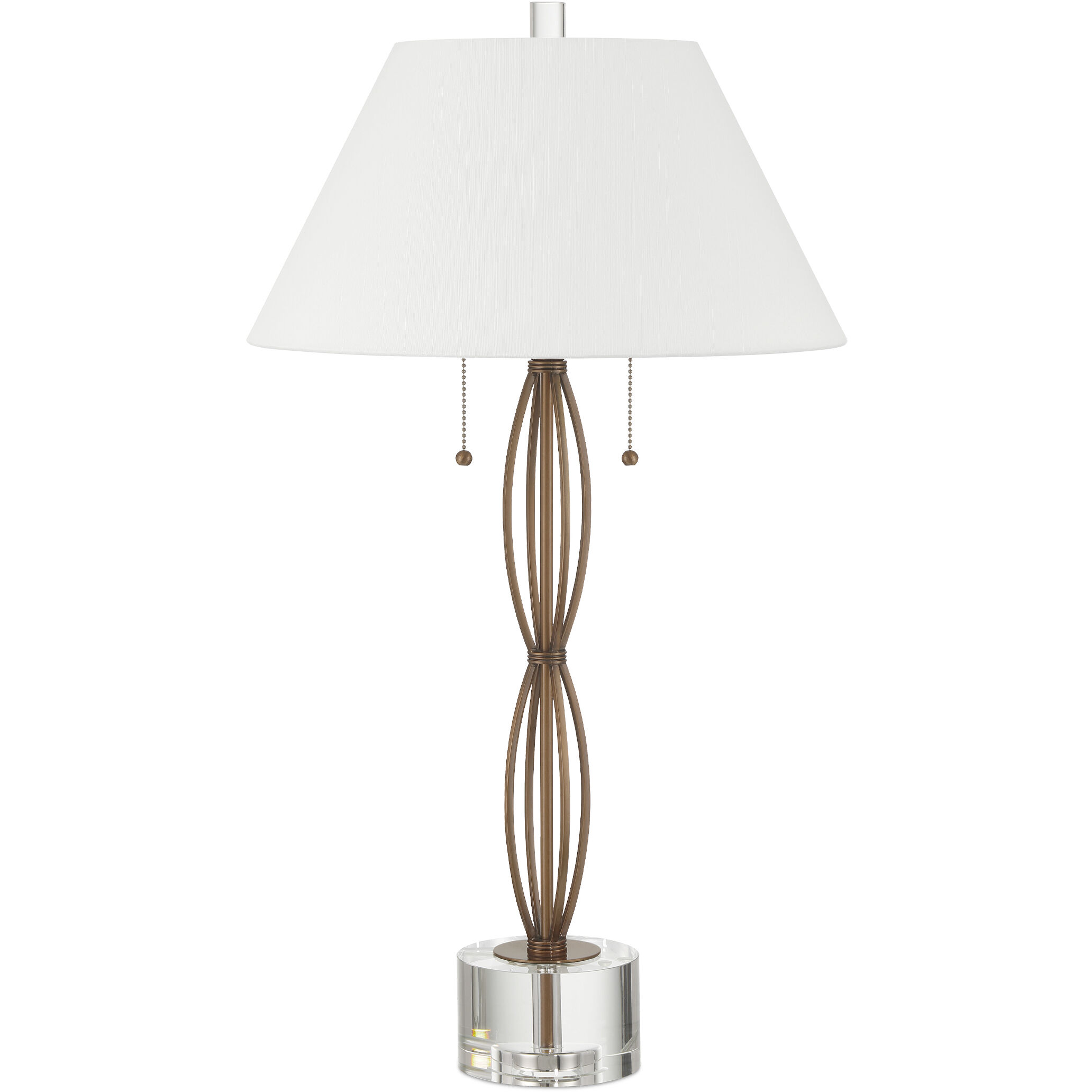 Mizner 28.75 inch 7.00 watt Antique Brass/Clear Table Lamp Portable Light